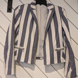 Express Blue and White Stripped Blazer Size 2